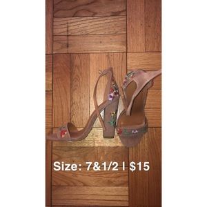 spring clean out • shoes • embroidered heels